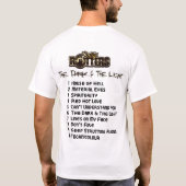 T-shirt L'art de l'album noir et blanc (Dos)