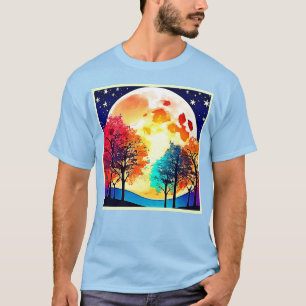 T-shirt L'art de l'Imaginaire forestier sur la Lune