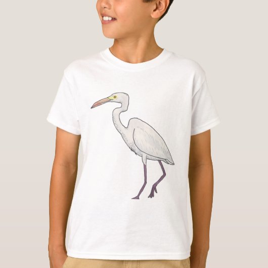 T-shirt L'art des oiseaux d'aigrettes (Devant)