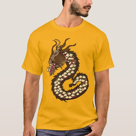 T-shirt L'art dragon chinois (Devant)