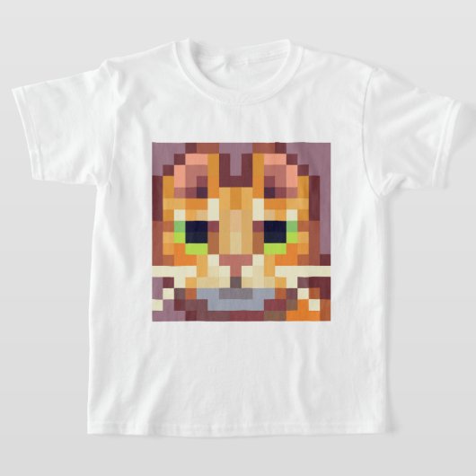 T-shirt L'art du pixel cat (Poser)