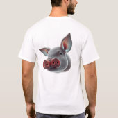 T-shirt L'art du visage flottant de cochon (Dos)