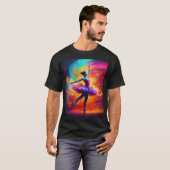 T-shirt L'art d'une danse ballerina féminine sauvage (Devant entier)
