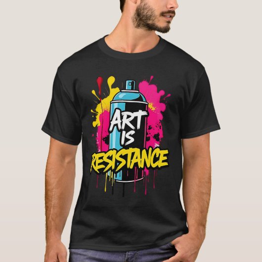 T-shirt L'ART EST LA RÉSISTANCE - Manifestation dynamique (Devant)