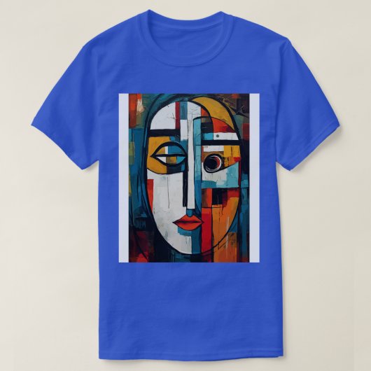 T-shirt L'art facial Abstrait confus (Design devant)