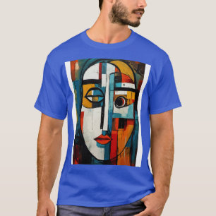 T-shirt L'art facial Abstrait confus
