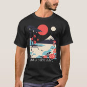 T-shirt L'art japonais du Mont Fuji (Devant)