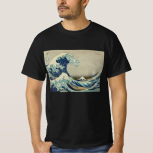 T-shirt L'art japonais vintage, la grande vague de Hokusai