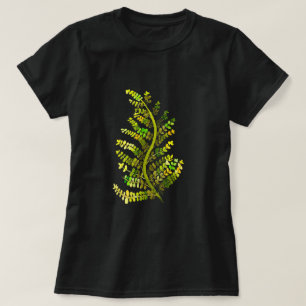 T-shirt L'art plante de la feuille de fougère verte