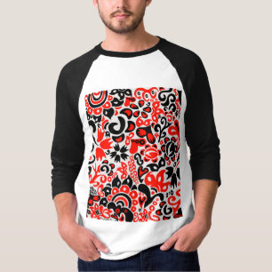 T-shirt L'art populaire ukrainien motif floral abstact