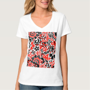 T-shirt L'art populaire ukrainien motif floral abstact