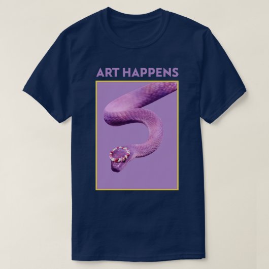 T-shirt L'art se produit Le serpent d'art (Design devant)