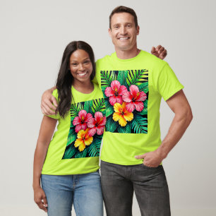 T-shirt L'art tropical des Hibiscus