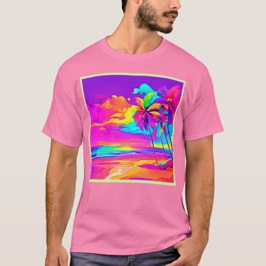 T-shirt L'art tropical vibrant (Devant)