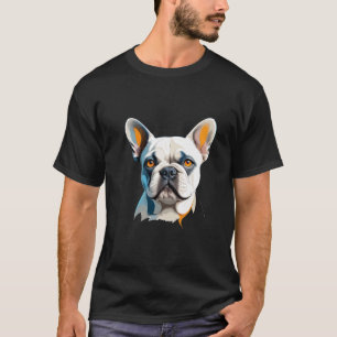 T-shirt L'art vectoriel de Bulldog en France avec des coul
