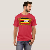T-shirt L'Art Vibrant Ouganda Inspiré Du Drapeau (Devant entier)