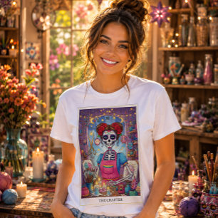 T-shirt L'artiste de crâne en sucre de The Crafter Tarot