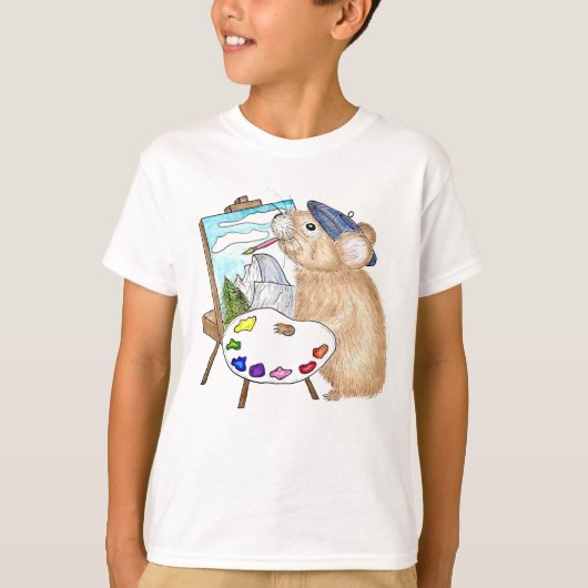 T-shirt L'artiste Pika Peint Yosemite Illustration (Devant)
