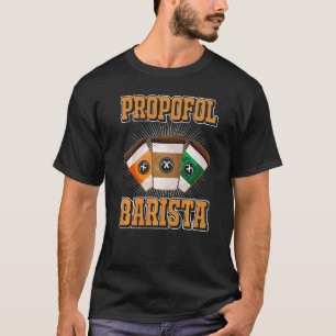 T-shirt Laryngoscope et soins intensifs Anesthésie Barista