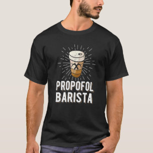 T-shirt Laryngoscope et soins intensifs Anesthésie Barista