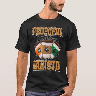 T-shirt Laryngoscope et soins intensifs Anesthésie Barista