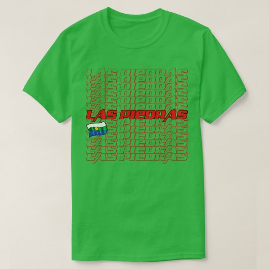 T-shirt Las Piedras Texte cascade (Design devant)