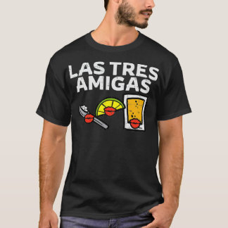 T-shirt Las Tres Amigas Sel Lime Tequila Cinco De Mayo Me