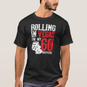 T-shirt Las Vegas 60th Birthday Party (Devant)