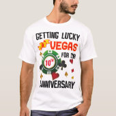 T-shirt Las Vegas Anniversaire Lucky Couple Correspondance (Devant)