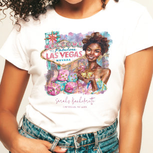 T-shirt Las Vegas Bachelorette Lux African American Girl