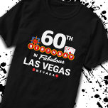 T-shirt Las Vegas Birthday Party<br><div class="desc">Planning your 60th birthday à Vegas ? This Welcome to Las Vegas sign style design is the perfect way for a 60 ans old to celebrate with a birthday party à Vegas ! Great for a girls' trip or birthday squad coming to Vegas for a weekend getaway or vacation Objets...</div>