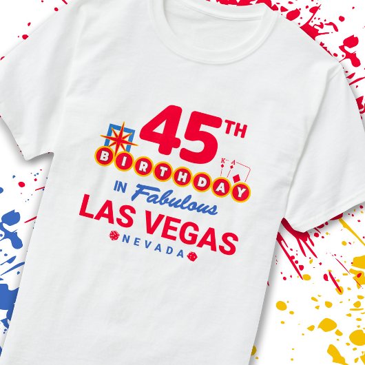 T-shirt Las Vegas Birthday Party