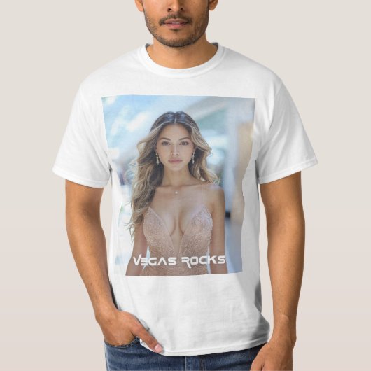 T-SHIRT LAS VEGAS ROCKE (Devant)