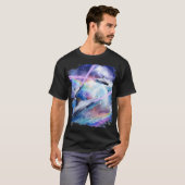 T-shirt Laser Beam Eyes Requin dans l'espace Galaxy requin (Devant entier)