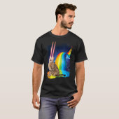 T-shirt Laser Cat Rainbow, Sci-Fi Space, Geek par  (Devant entier)