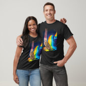 T-shirt Laser Cat Rainbow, Sci-Fi Space, Geek par  (Unisexe)