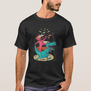 T-shirt Laser Chat Dinosaur Pizza Tacos Rainbow Feli