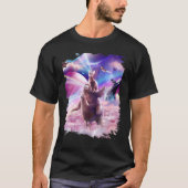 T-shirt Laser Eyes Space Chat sur Sloth Llama Rainbow (Devant)