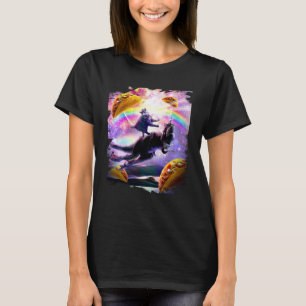 T-shirt Laser Space Cat sur Rainbow Dinosaur Unicorn Taco