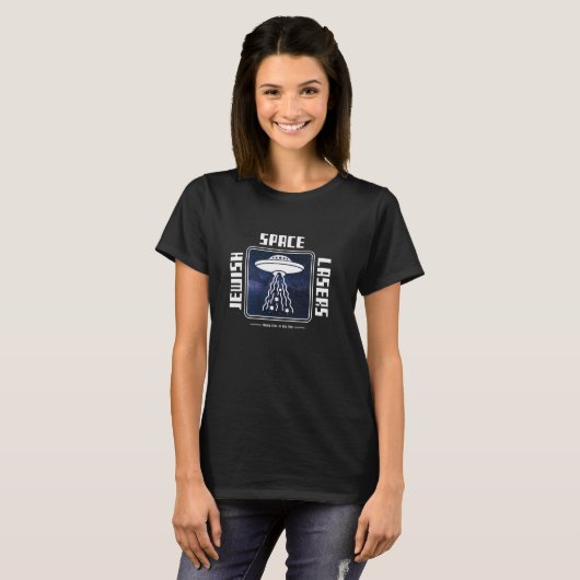 T-shirt Lasers spatiaux juifs Funny UFO Universe Flying Ch (Devant entier)