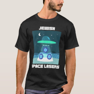 T-shirt Lasers Spatiaux Juifs Ufo Étoile Volante De David