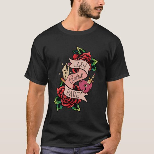 T-shirt Lash Artiste Babe Lashes Tech Eyelashes Lash A (Devant)