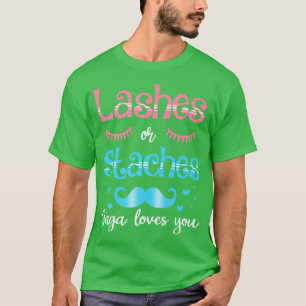 T-shirt Lashes Ou Staches Gaga Vous Aime Révéler Le Sexe