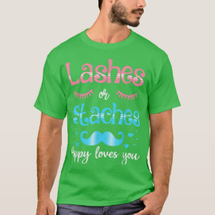 T-shirt Lashes Ou Staches Poppy Vous Aime Révéler Le Sexe