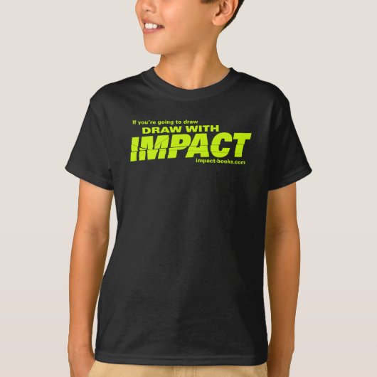 T-shirt L'aspiration avec l'impact badine T-shirt-foncé (Devant)
