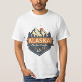 T-shirt Last Frontier Retro Alaska  (Devant)