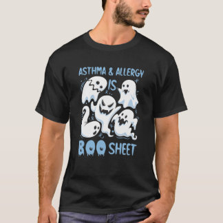 T-shirt L'Asthme Et L'Allergie Sont Botte Feuille Bleu Lég