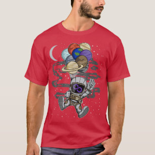 T-shirt L'Astronaute Agite Une Pièce Matique Polygone Sur