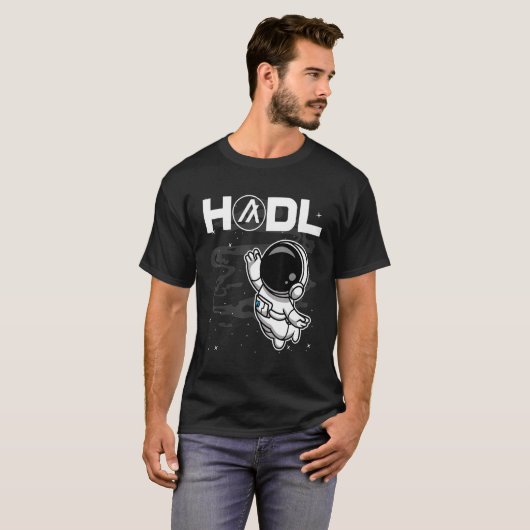 T-shirt L'Astronaute Algorand Algo Coin Hodl Au Cristal Lu (Devant entier)