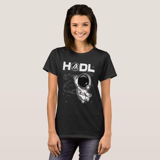 T-shirt L'Astronaute Algorand Algo Coin Hodl Au Cristal Lu (Devant entier)